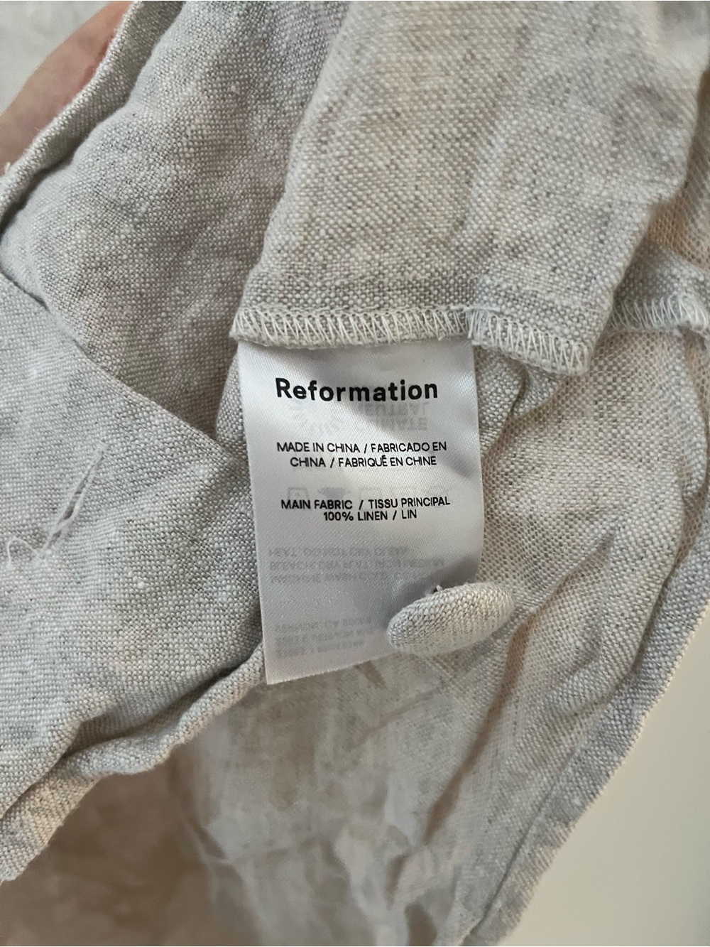 Reformation Danna Linen Dress in Oatmeal - Picture 5 of 5